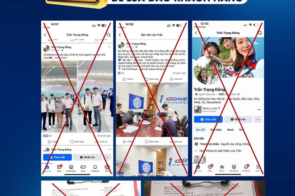 Cảnh báo giả mạo cán bộ ICOGroup để lừa đảo khách hàng