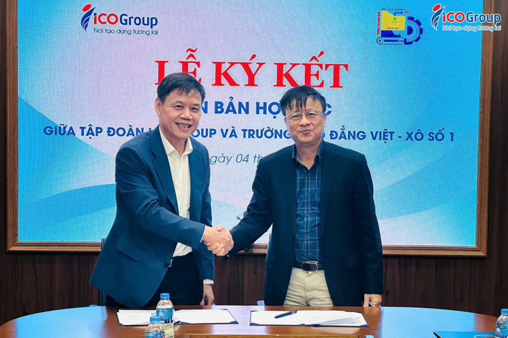 Tập đoàn ICOGroup và Trường Cao đẳng nghề Việt - Xô số 1 ký kết hợp tác đào tạo và tuyển sinh