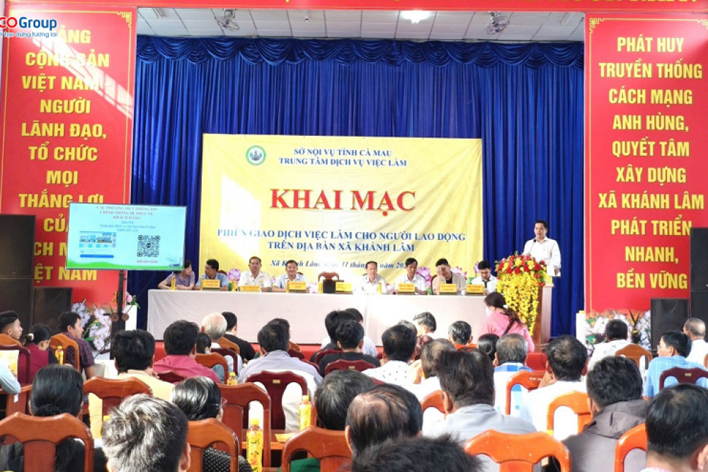ICO Cà Mau đồng hành cùng người lao động tại Phiên giao dịch việc làm xã Khánh Lâm