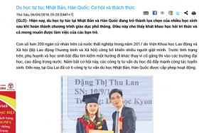 Du học tự túc Nhật Bản, Hàn Quốc: Cơ hội và thách thức Báo Gia Lai Online đưa tin